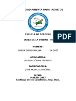 Tarea Vi Legislacion de Transito Junior Osiris Molina