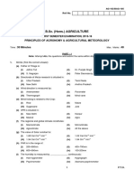 Principles of Agronomy & Agricultural Meteorology Exam