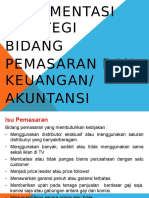 Implementasi Strategi Bidang Marketing & Keuangan