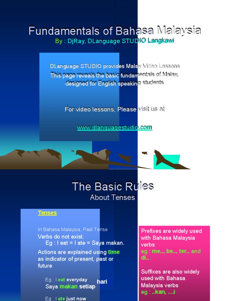 Basics of Learning Bahasa Malaysia | PDF | Indonesian Language | Verb