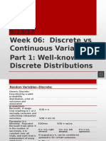 Week 06: Discrete Vs Continuous Variables Part 1: Well-Known Discrete Distributions