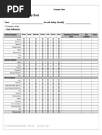 E2 - Equipment Operators Daily Checklist