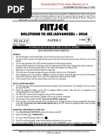 Fiitjee: Solutions To Jee (Advanced) - 2016