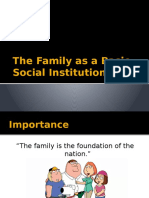 The Family as a Basic Social Institution