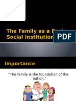 The Family As A Basic Social Institution