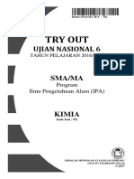 Soal Try Out Ujian Nasional Kimia SKL 2016/2017