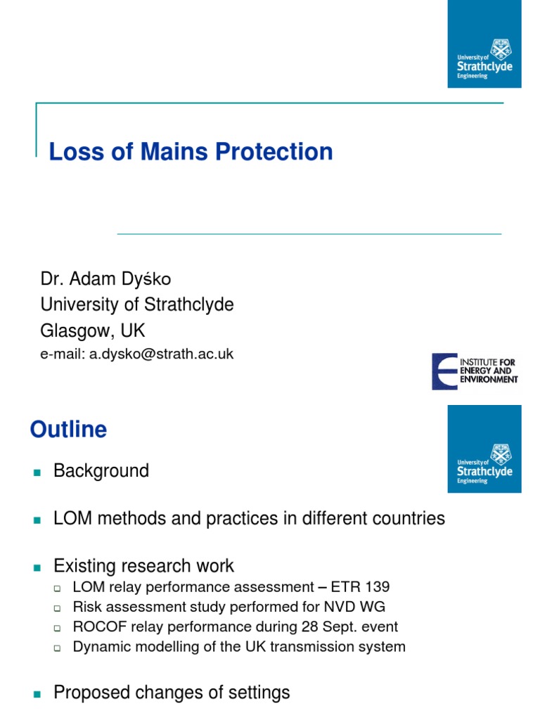 +++A Meeting 3 Presentation Loss of Mains Protection PDF