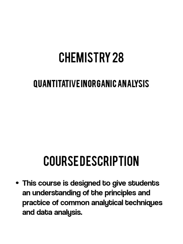 Introduction To Analytical Chemistry | PDF