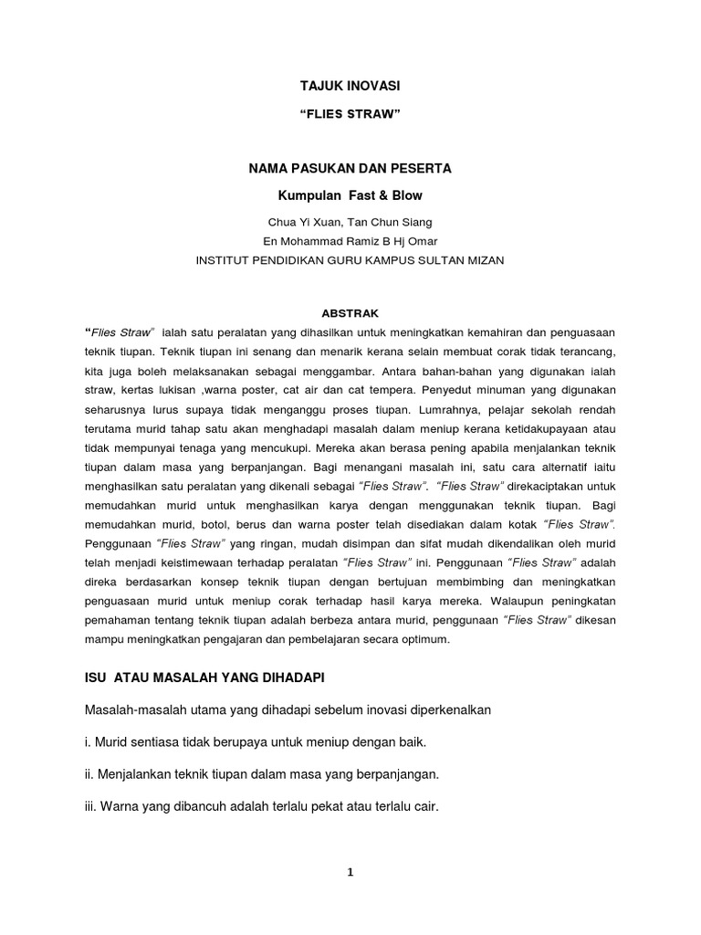 Contoh Laporan Inovasi PDF