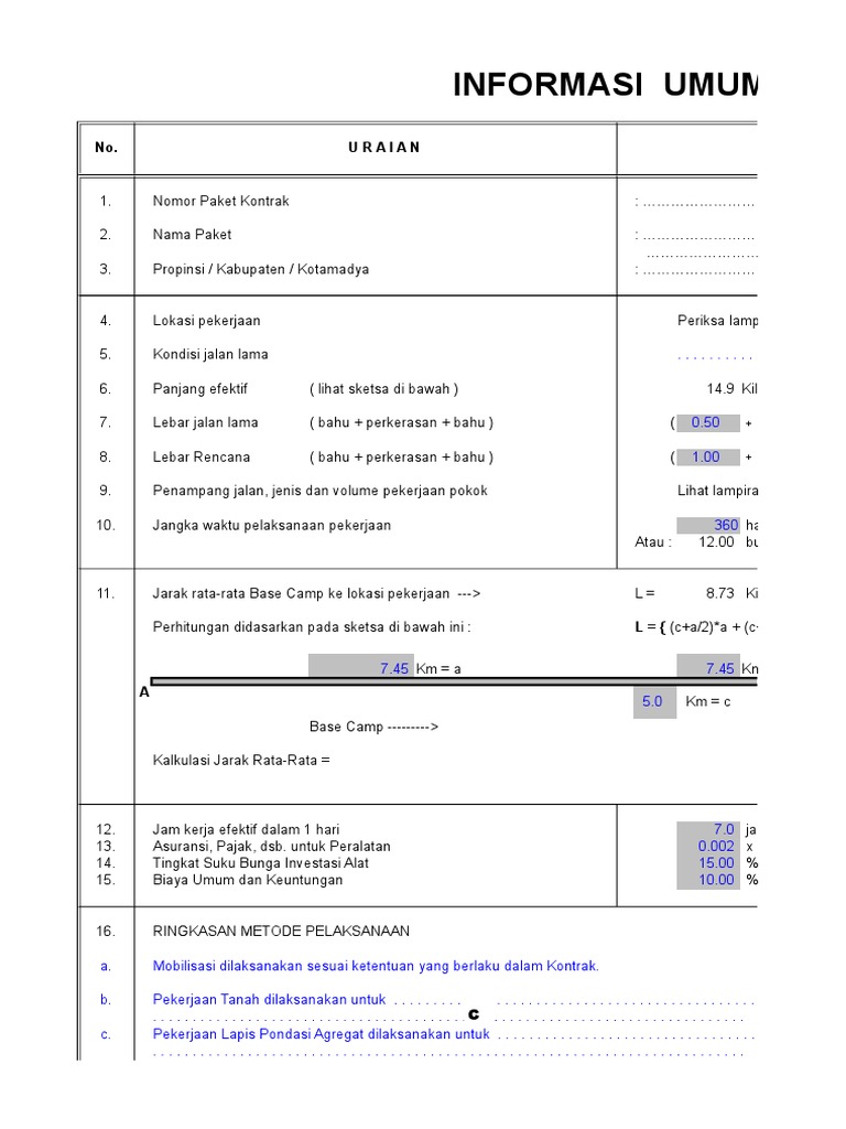 Analisa Harga Satuan Pekerjaan 2016 Revisi Kadis | PDF