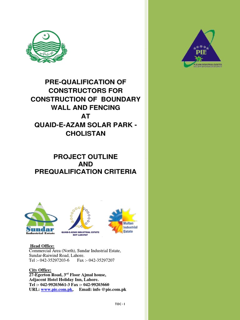 Pre-Qualification for Solar Park Construction | PDF | Joint Venture ...