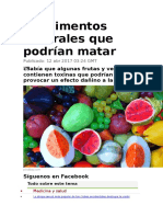 10 Alimentos Naturales Que Podrían Matar