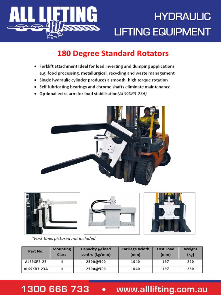 Forklift Rotators for Load Handling | PDF