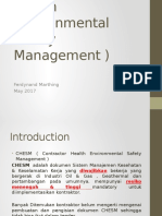 CHESM (Contractor Health Environmental Safety Management)
