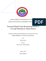 Terrestrial Digital Video Broadcasting (DVB-T) Coverage Planning For Adama Station