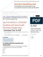 255 Top Most I.C. Engines Questions and Answers PDF - Mechanical Engineering