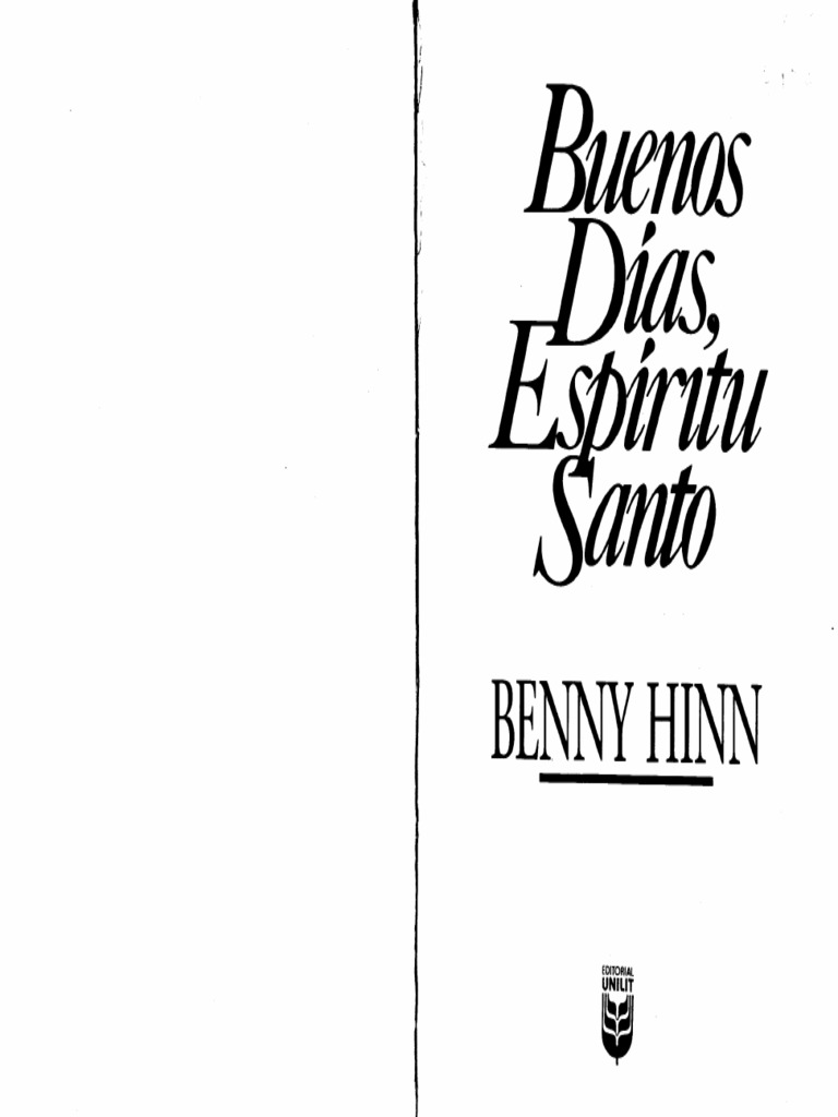 Descargar libro buenos dias espiritu santo benny hinn pdf 2017