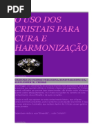 o Uso Dos Cristais Para Cura e Harmonização