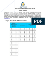 Gabarito Preliminar Assistente Administrativo