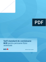 BCR Tarif Comisioane PFA