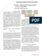 A Novel Collaborative Filtering Recommendation System Algorithm