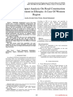 Stakeholders Impact Analysis On Road Construction Project Management in Ethiopia: A Case of Western Region