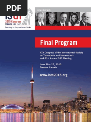 Isth2015 Book Complete Jun 0, PDF, Toronto