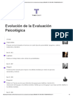 Línea Del Tiempo Evolución de La Evaluación Psicológica