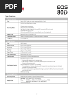 Specifications: Type of Camera