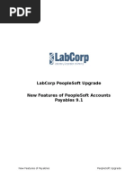 Labcorp Peoplesoft Upgrade New Features of Peoplesoft Accounts Payables 9.1