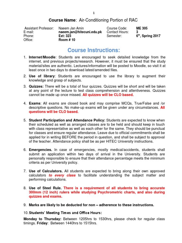 RAC Course Instructions 3 May 17 | PDF