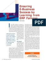 Ensuring E-business Success by Learning From ERP Failures