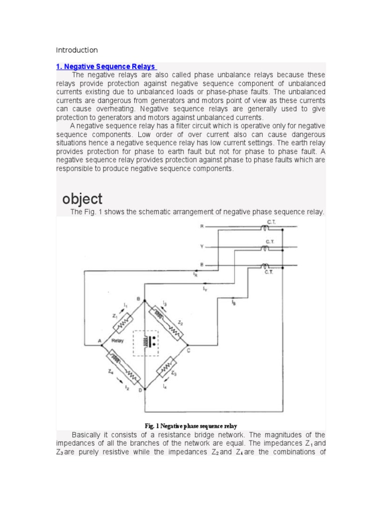 Negative Sequence Overcurrent Relay Working Principle, Definition of Negative Sequence Current