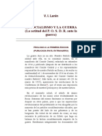 Lenin. El Socialismo y La Guerra