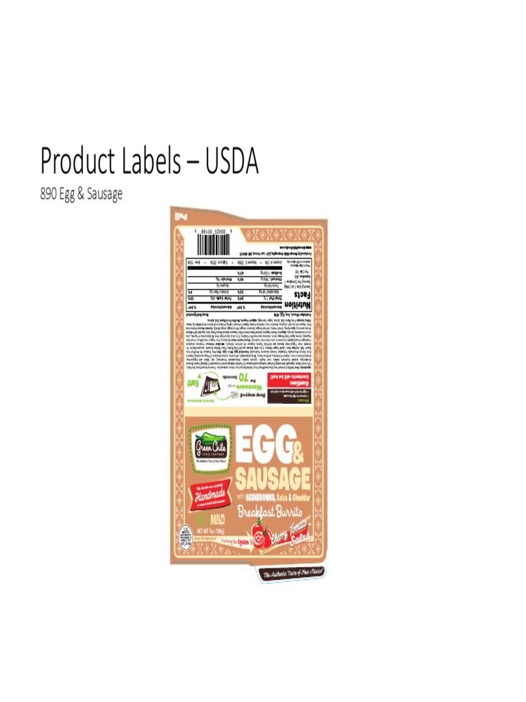 Green Chile Food Company Product Labels Courtesy USDA PDF North