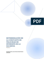 Práctica 2 (Determinación de La Constante de La Velocidad de Inversión de La Sacarosa)