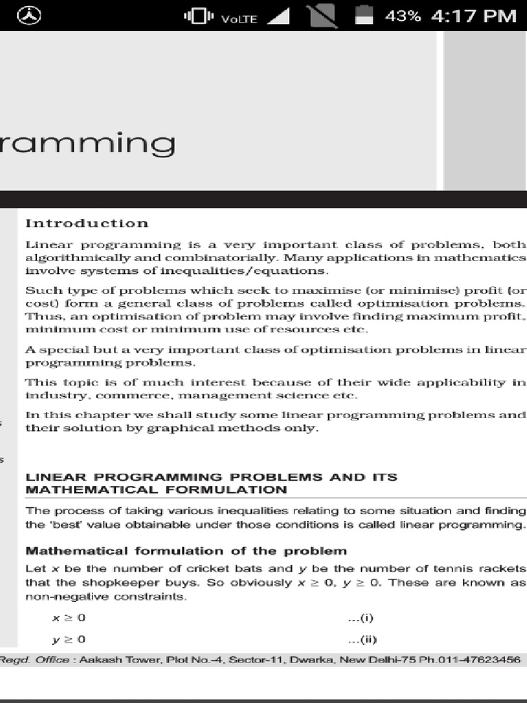 12 Linear Programming PDF | PDF