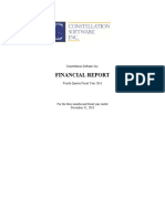 Financial Report: Constellation Software Inc