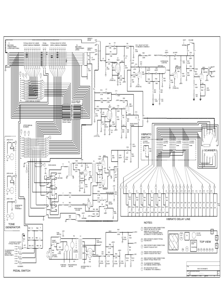 Hammond B3 C3 Organ Schematic PDF Keyboard Instruments Business
