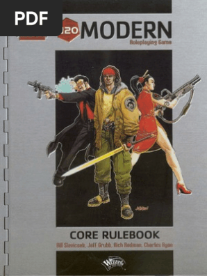 D Modern Core Rulebook Gaming Role Playing Games