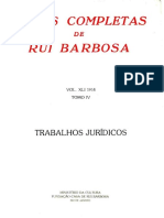 Obras Completas Rui Barbosa: Trabalhos Jurídicos