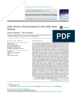 Tidal Resource Characterization in The Folda Fjord, Norway: International Journal of Marine Energy