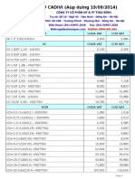 CADIVI price list 2014