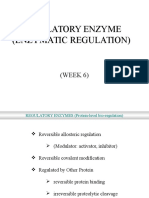 Regulatory Enzyme (Enzymatic Regulation) : (WEEK 6)