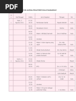 Contoh Jadwal Pesantren Kilat Ramadhan