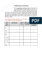 Comprehensive Mark Sheet: Order To Apply For The Scholarship Programme