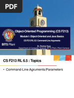 Object-Oriented Programming (CS F213) : BITS Pilani