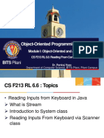 Object-Oriented Programming (CS F213) : BITS Pilani