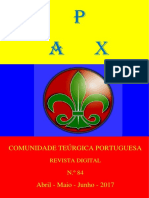PAX Nº 84 - Orgão Oficial Da Comunidade Teúrgica Portuguesa