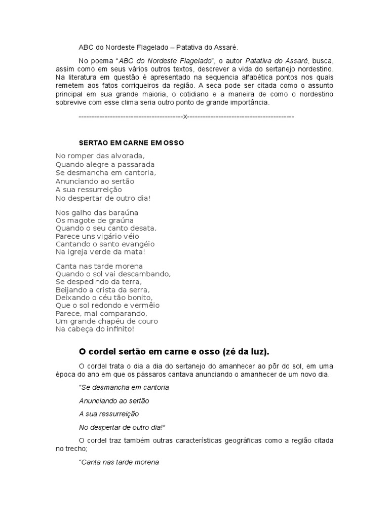 ABC Do Nordeste Flagelado | PDF